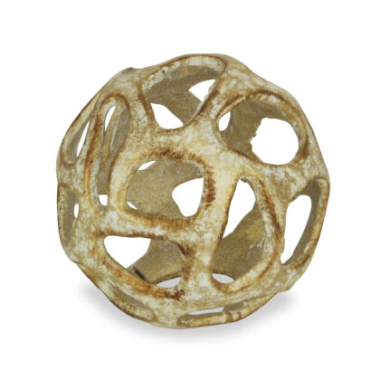 4" Rustic Gold  Cast Iron Abstract Decorative Orb