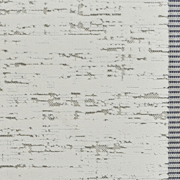 3' X 5' Blue and Cream Abstract Distressed Indoor Outdoor Area Rug