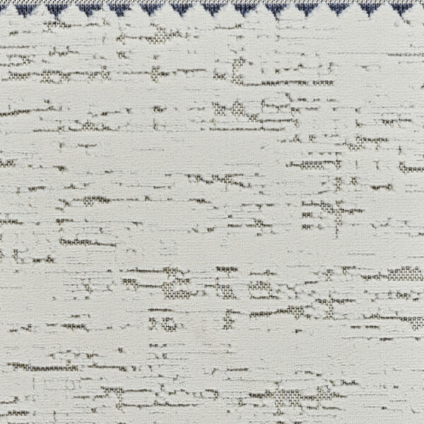 3' X 5' Blue and Cream Abstract Distressed Indoor Outdoor Area Rug