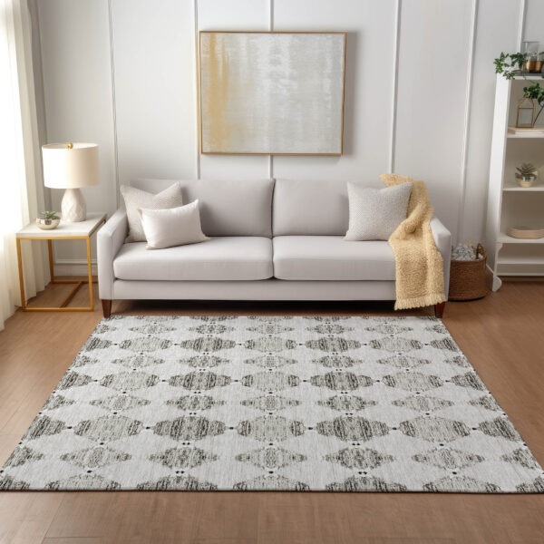 10' X 14' Taupe Beige And Coffee Moroccan Washable Indoor Outdoor Area Rug