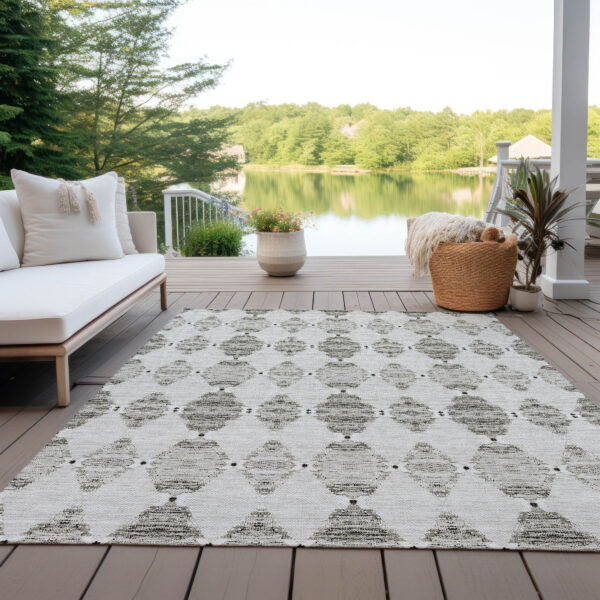 10' X 14' Taupe Beige And Coffee Moroccan Washable Indoor Outdoor Area Rug