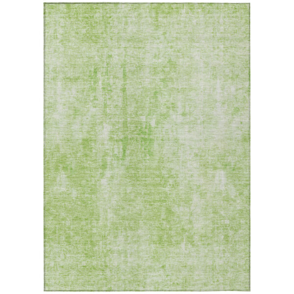 10' X 14' Green Abstract Washable Indoor Outdoor Area Rug