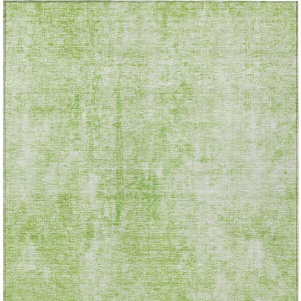 10' X 14' Green Abstract Washable Indoor Outdoor Area Rug