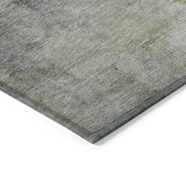 9' X 12' Purple Lavender And Green Abstract Washable Indoor Outdoor Area Rug
