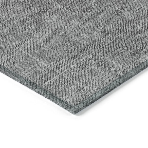 10' X 14' Gray And Charcoal Southwestern Washable Indoor Outdoor Area Rug