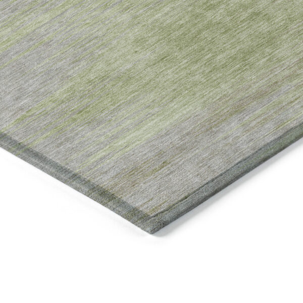 8' X 10' Sage And Artichoke Green Abstract Washable Indoor Outdoor Area Rug