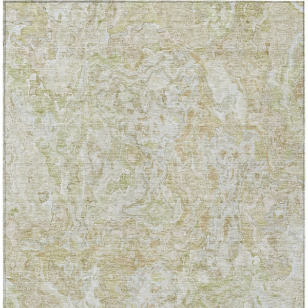 8' X 10' Beige Tan And Taupe Abstract Washable Indoor Outdoor Area Rug
