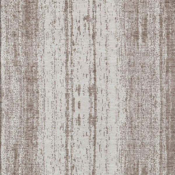 8' X 10' Taupe And Ivory Striped Washable Indoor Outdoor Area Rug