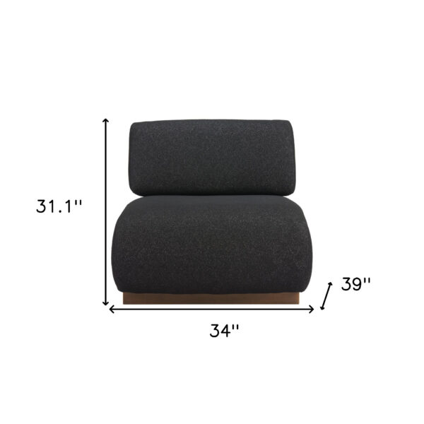 34" Black And Bronze Fabric And Upholstered Side Chair
