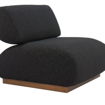 34" Black And Bronze Fabric And Upholstered Side Chair