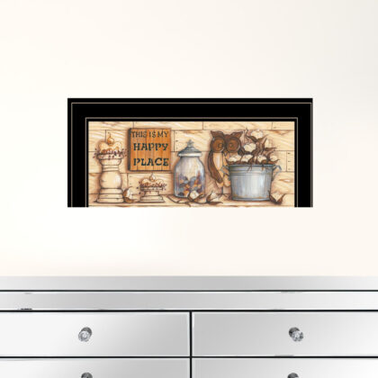 My Happy Place 2 Black Framed Print Wall Art
