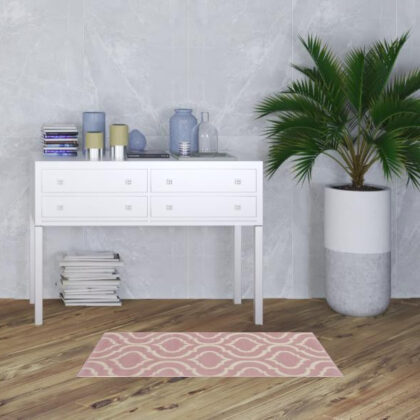 2' X 4' Gray Moroccan Power Loom Area Rug