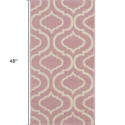 2' X 4' Gray Moroccan Power Loom Area Rug