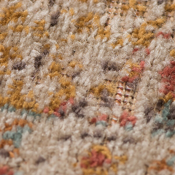 5' x 7' Teal Blue Floral Power Loom Area Rug With Fringe