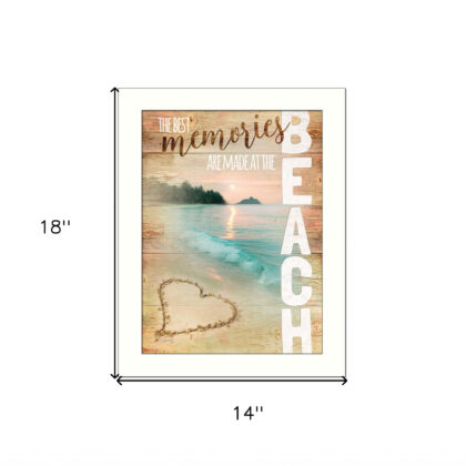 Beach Memories 3 White Framed Print Wall Art