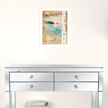 Beach Memories 3 White Framed Print Wall Art