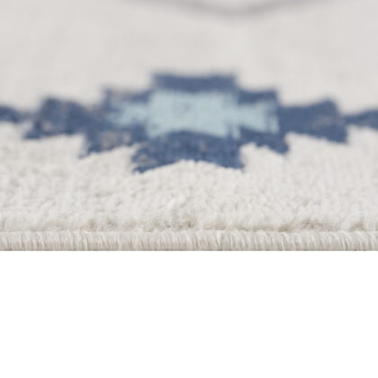 2' x 3' Blue and Beige Southwestern Non Skid Area Rug