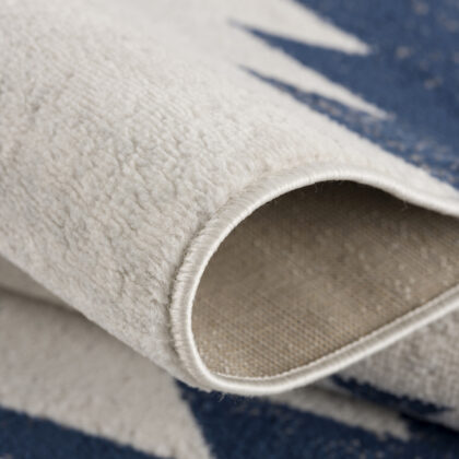 2' x 3' Blue and Beige Southwestern Non Skid Area Rug