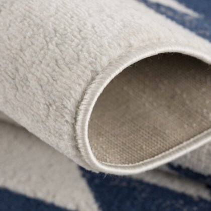 2' x 3' Blue and Beige Southwestern Non Skid Area Rug