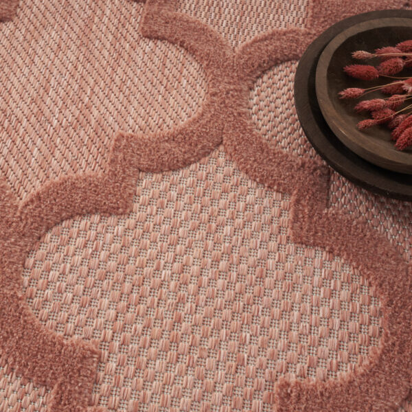9' X 12' Coral Orange Indoor Outdoor Area Rug