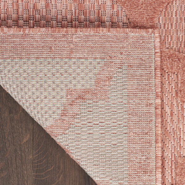 9' X 12' Coral Orange Indoor Outdoor Area Rug