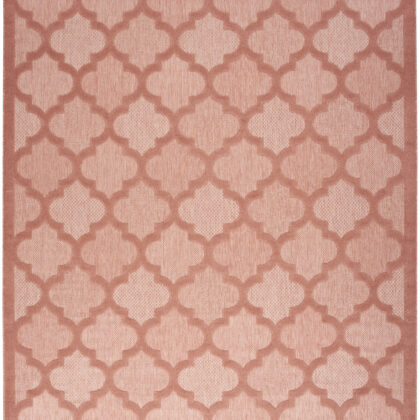 9' X 12' Coral Orange Indoor Outdoor Area Rug