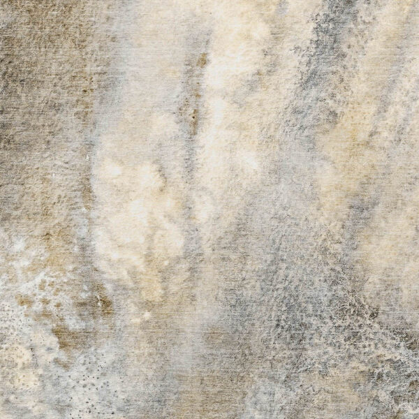 3' X 5' Beige Abstract Washable Non Skid Indoor Outdoor Area Rug