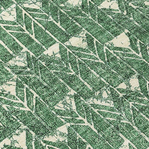 8' Sage Geometric Washable Non Skid Indoor Outdoor Runner Rug