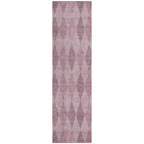 8' Runner Blush Geometric Washable Non Skid Indoor Outdoor Runner Rug