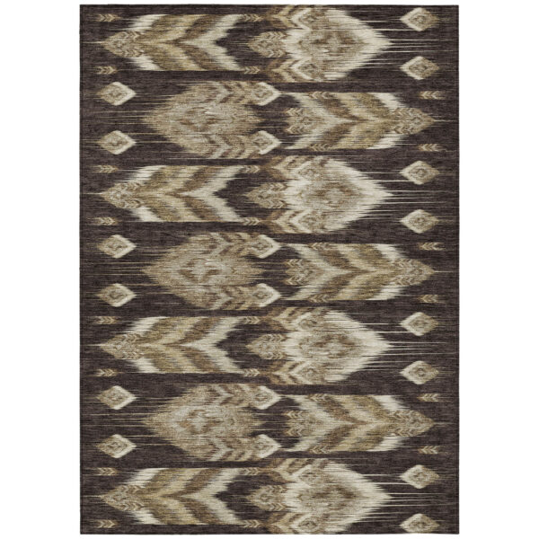 3' X 5' Brown Beige And Taupe Southwestern Washable Indoor Outdoor Area Rug
