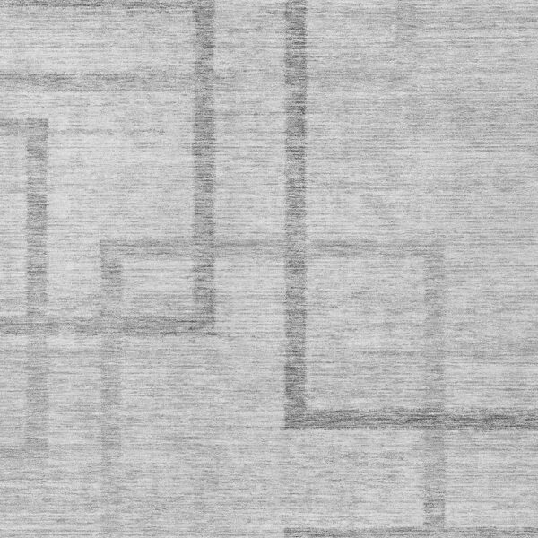 3' X 5' Gray Charcoal And Silver Geometric Washable Indoor Outdoor Area Rug