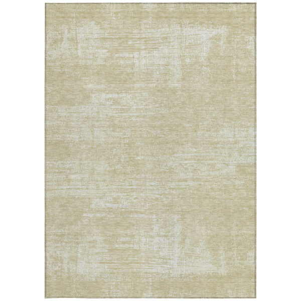 3' X 5' Beige Tan And Taupe Abstract Washable Indoor Outdoor Area Rug