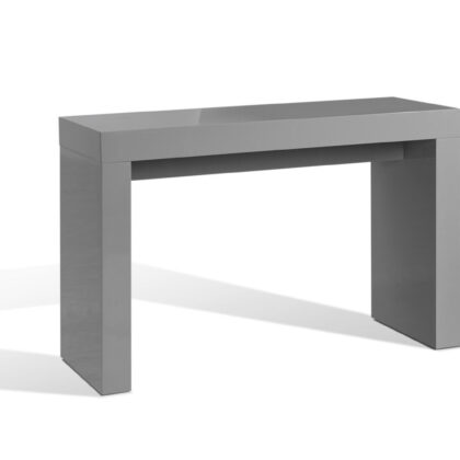 47" Gray Wood Block Console Table