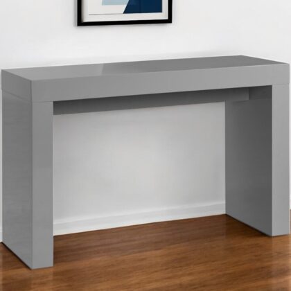 47" Gray Wood Block Console Table