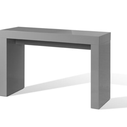 47" Gray Wood Block Console Table