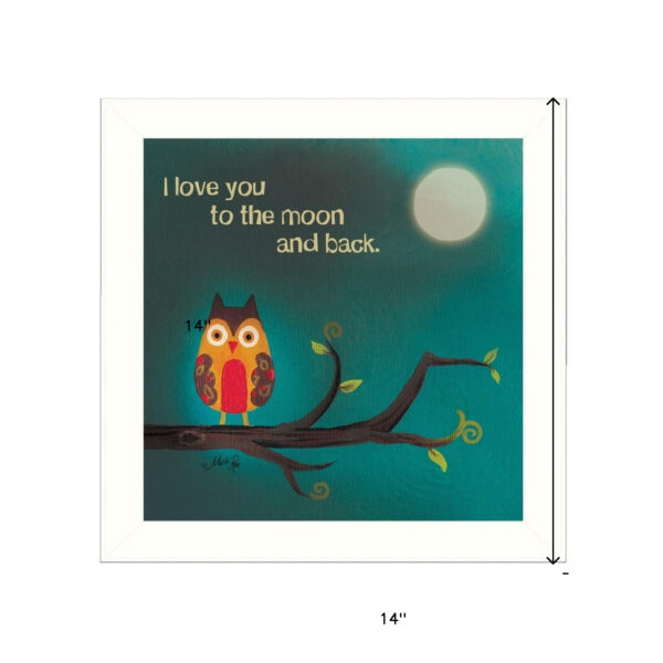 To The Moon I White Framed Print Wall Art