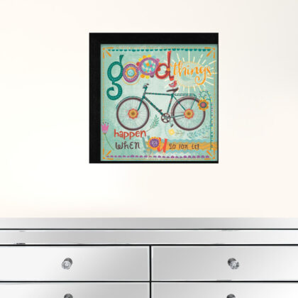 Good Things Happen Black Framed Print Wall Art