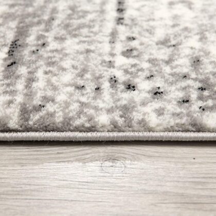 8' X 10' Gray Abstract Dhurrie Area Rug