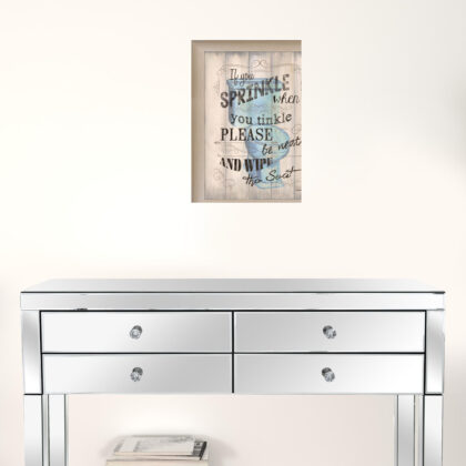 If You Sprinkle Brown Framed Print Bathroom Wall Art