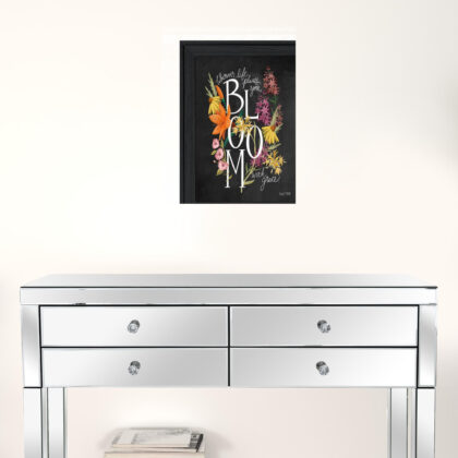 Bloom With Grace 3 Black Framed Print Wall Art