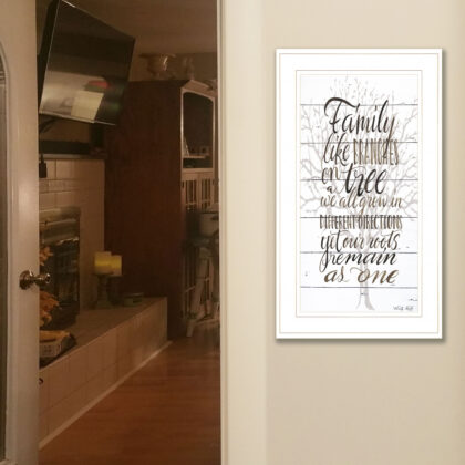 Family 4 White Framed Print Wall Art