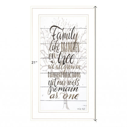 Family 4 White Framed Print Wall Art