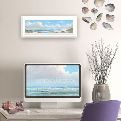 Seascape I 1 White Framed Print Wall Art