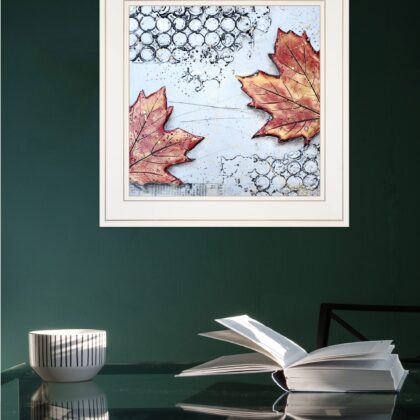 Channeling Fall 3 White Framed Print Wall Art