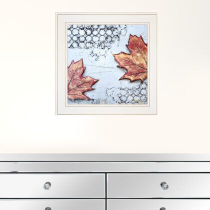 Channeling Fall 3 White Framed Print Wall Art