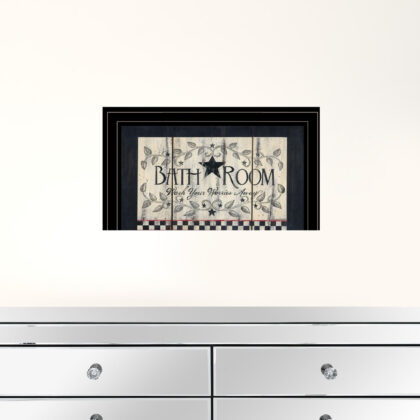Bathroom 3 Black Framed Print Wall Art