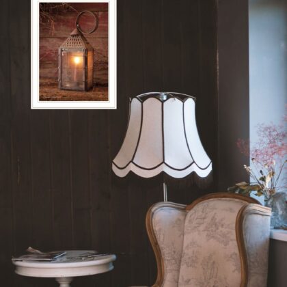 Innkeepers Lantern 3 White Framed Print Wall Art