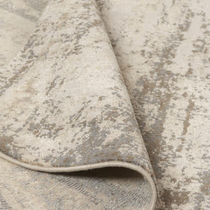 10' X 14' Ivory And Brown Abstract Area Rug