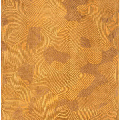 8' x 11' Yellow Abstract Non Skid Area Rug