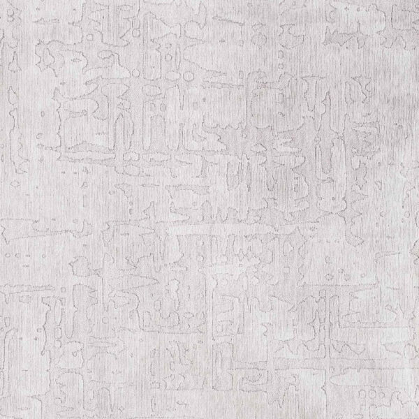 8' White Round Abstract Non Skid Area Rug